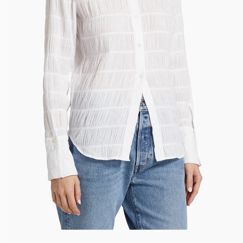 Frame Denim White Button Down Shirt